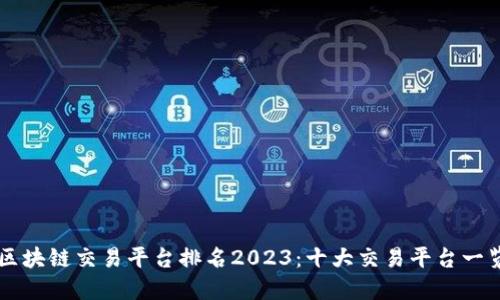 区块链交易平台排名2023：十大交易平台一览
